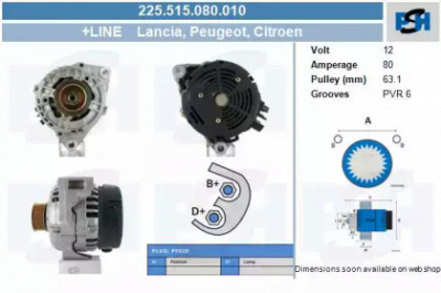 CV PSH 225515080010 -  Генератор